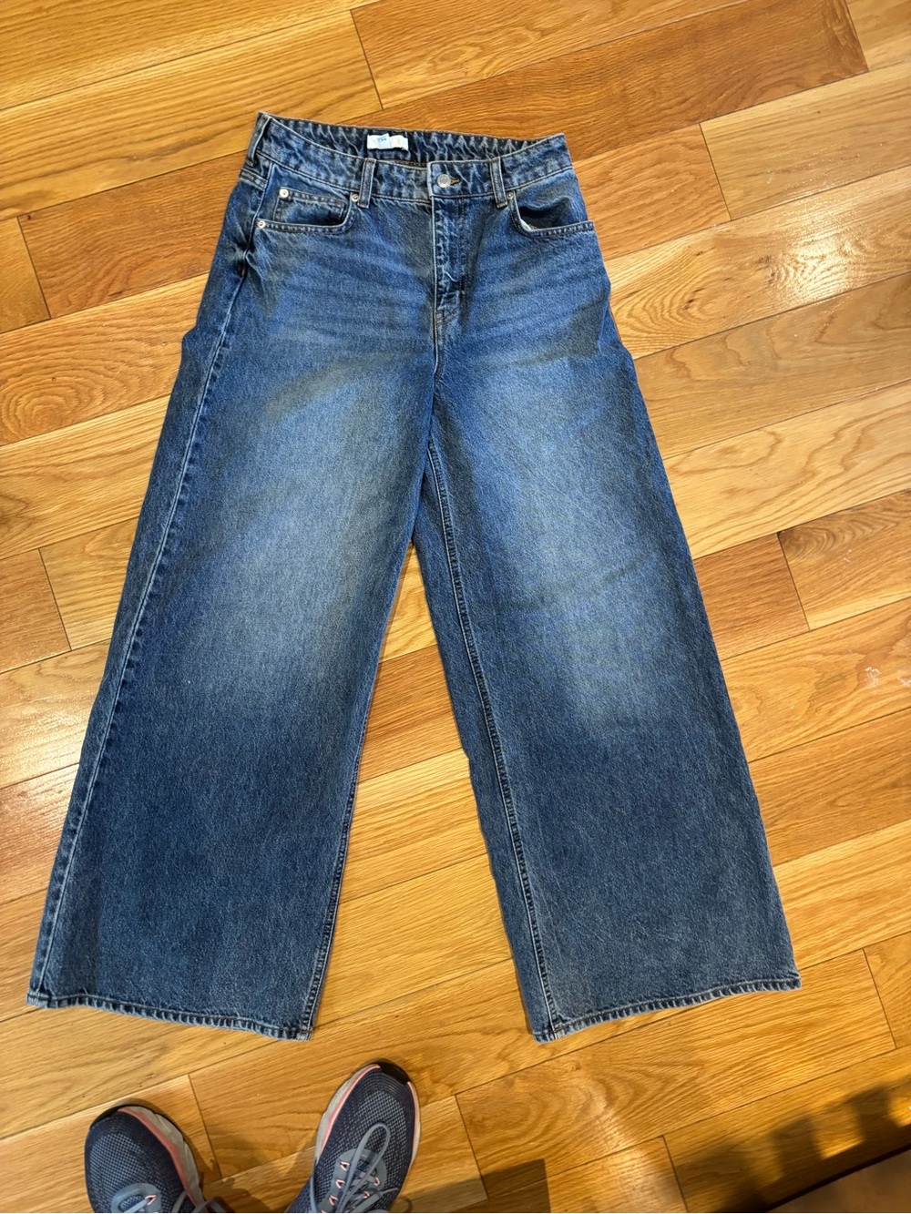 H&M High Waist Extra Wide Leg Jeans Size 8 - Picture 7 of 9